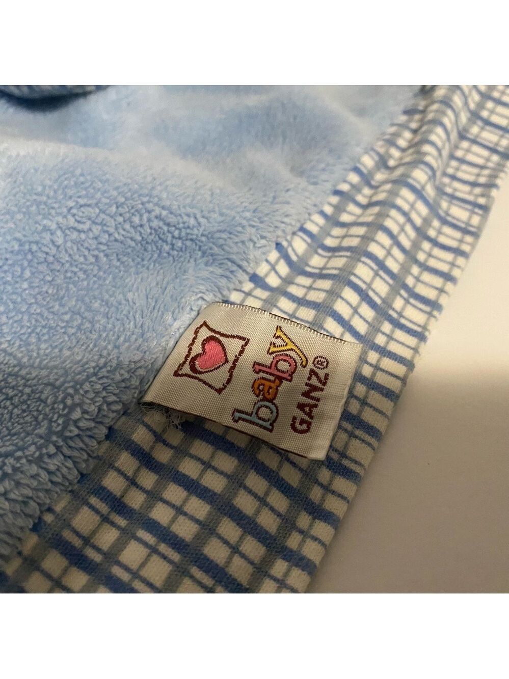 Baby Ganz Puppy Love Lovey Blue Plaid Dog Security Mini Blankies Boy - Picture 3 of 6